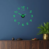 Maxbell Luminous Wall Clock Stickers Decoration DIY Wall Clock for Bedroom Home Wall