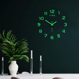 Maxbell Luminous Wall Clock Stickers Decoration DIY Wall Clock for Bedroom Home Wall