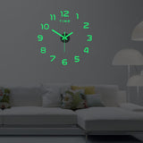 Maxbell Luminous Wall Clock Stickers Decoration DIY Wall Clock for Bedroom Home Wall