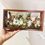 Maxbell Wood Shadow Box Frame Dried Flower Display Case for Tickets Awards Artwork