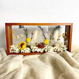 Maxbell Wood Shadow Box Frame Dried Flower Display Case for Tickets Awards Artwork