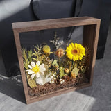 Maxbell Dried Flower Display Case Wood Shadow Box Frame for Keepsake Wedding Photos