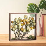 Maxbell Dried Flower Display Case Wood Shadow Box Frame for Keepsake Wedding Photos