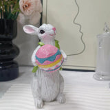 Maxbell 3Pcs Rabbit Statue Ornaments Cute Animal Decorations for Bedroom Yard Indoor