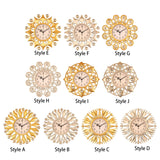 Maxbell Wall Hanging Clock Sparkling Bling Creative Mute for Home Living Room Office Style A