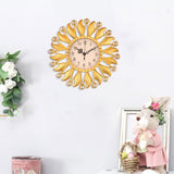 Maxbell Wall Hanging Clock Sparkling Bling Creative Mute for Home Living Room Office Style A