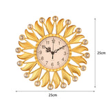 Maxbell Wall Hanging Clock Sparkling Bling Creative Mute for Home Living Room Office Style A