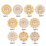 Maxbell Wall Hanging Clock Sparkling Bling Creative Mute for Home Living Room Office Style A