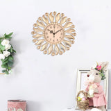 Maxbell Wall Hanging Clock Sparkling Bling Creative Mute for Home Living Room Office Style B