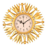 Maxbell Wall Hanging Clock Sparkling Bling Creative Mute for Home Living Room Office Style C