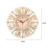 Maxbell Wall Hanging Clock Sparkling Bling Creative Mute for Home Living Room Office Style D