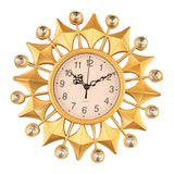 Maxbell Wall Hanging Clock Sparkling Bling Creative Mute for Home Living Room Office Style E