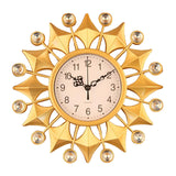 Maxbell Wall Hanging Clock Sparkling Bling Creative Mute for Home Living Room Office Style E