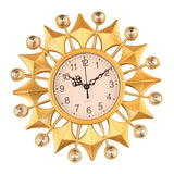 Maxbell Wall Hanging Clock Sparkling Bling Creative Mute for Home Living Room Office Style E