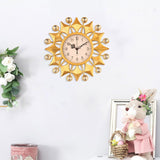 Maxbell Wall Hanging Clock Sparkling Bling Creative Mute for Home Living Room Office Style E