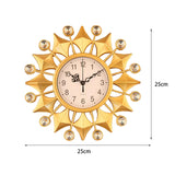 Maxbell Wall Hanging Clock Sparkling Bling Creative Mute for Home Living Room Office Style E