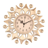 Maxbell Wall Hanging Clock Sparkling Bling Creative Mute for Home Living Room Office Style F