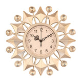 Maxbell Wall Hanging Clock Sparkling Bling Creative Mute for Home Living Room Office Style F
