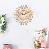 Maxbell Wall Hanging Clock Sparkling Bling Creative Mute for Home Living Room Office Style F