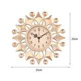 Maxbell Wall Hanging Clock Sparkling Bling Creative Mute for Home Living Room Office Style F