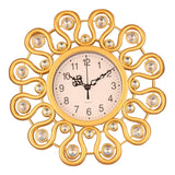 Maxbell Wall Hanging Clock Sparkling Bling Creative Mute for Home Living Room Office Style G