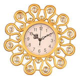 Maxbell Wall Hanging Clock Sparkling Bling Creative Mute for Home Living Room Office Style G