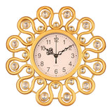 Maxbell Wall Hanging Clock Sparkling Bling Creative Mute for Home Living Room Office Style G