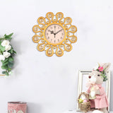 Maxbell Wall Hanging Clock Sparkling Bling Creative Mute for Home Living Room Office Style G