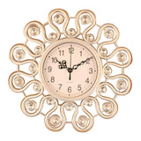 Maxbell Wall Hanging Clock Sparkling Bling Creative Mute for Home Living Room Office Style H