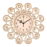 Maxbell Wall Hanging Clock Sparkling Bling Creative Mute for Home Living Room Office Style H
