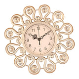 Maxbell Wall Hanging Clock Sparkling Bling Creative Mute for Home Living Room Office Style H