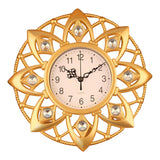 Maxbell Wall Hanging Clock Sparkling Bling Creative Mute for Home Living Room Office Style I