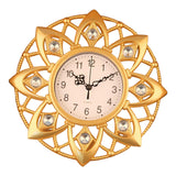 Maxbell Wall Hanging Clock Sparkling Bling Creative Mute for Home Living Room Office Style I