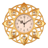 Maxbell Wall Hanging Clock Sparkling Bling Creative Mute for Home Living Room Office Style I