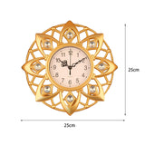 Maxbell Wall Hanging Clock Sparkling Bling Creative Mute for Home Living Room Office Style I