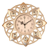 Maxbell Wall Hanging Clock Sparkling Bling Creative Mute for Home Living Room Office Style J