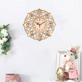 Maxbell Wall Hanging Clock Sparkling Bling Creative Mute for Home Living Room Office Style J