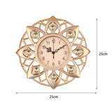 Maxbell Wall Hanging Clock Sparkling Bling Creative Mute for Home Living Room Office Style J