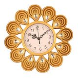 Maxbell Wall Clock Rhinestone Easy to Read Hanging Clock for Kitchen Office Bathroom Style A