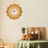 Maxbell Wall Clock Rhinestone Easy to Read Hanging Clock for Kitchen Office Bathroom Style A