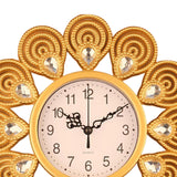 Maxbell Wall Clock Rhinestone Easy to Read Hanging Clock for Kitchen Office Bathroom Style A