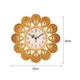 Maxbell Wall Clock Rhinestone Easy to Read Hanging Clock for Kitchen Office Bathroom Style A