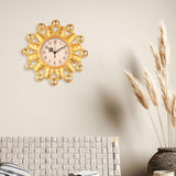 Maxbell Wall Clock Rhinestone Easy to Read Hanging Clock for Kitchen Office Bathroom Style C