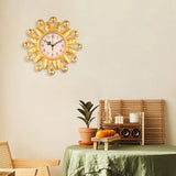 Maxbell Wall Clock Rhinestone Easy to Read Hanging Clock for Kitchen Office Bathroom Style C