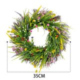 Maxbell Front Door Spring Wreath Simple Artificial Wreath for Porch Festival Wedding