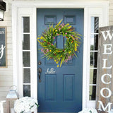 Maxbell Front Door Spring Wreath Simple Artificial Wreath for Porch Festival Wedding