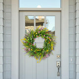 Maxbell Front Door Spring Wreath Simple Artificial Wreath for Porch Festival Wedding