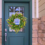 Maxbell Front Door Spring Wreath Simple Artificial Wreath for Porch Festival Wedding
