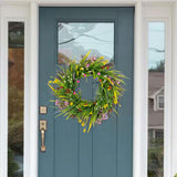 Maxbell Front Door Spring Wreath Simple Artificial Wreath for Porch Festival Wedding