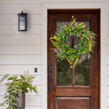 Maxbell Front Door Spring Wreath Simple Artificial Wreath for Porch Festival Wedding